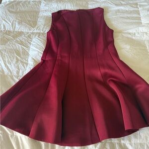 Elegant Burgundy Sleeveless dress
